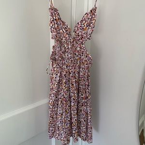 Womens floral cut out mini dress